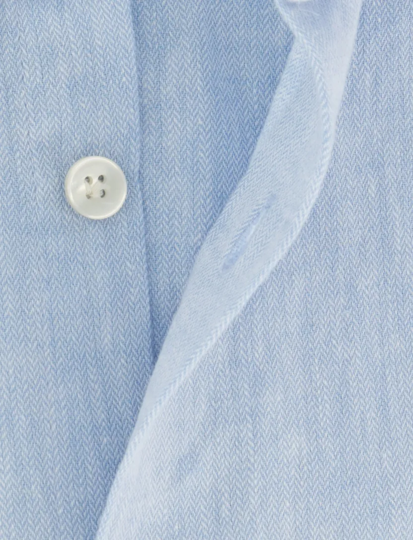 Slim fit overhemden John Miller lichtblauw gemêleerd