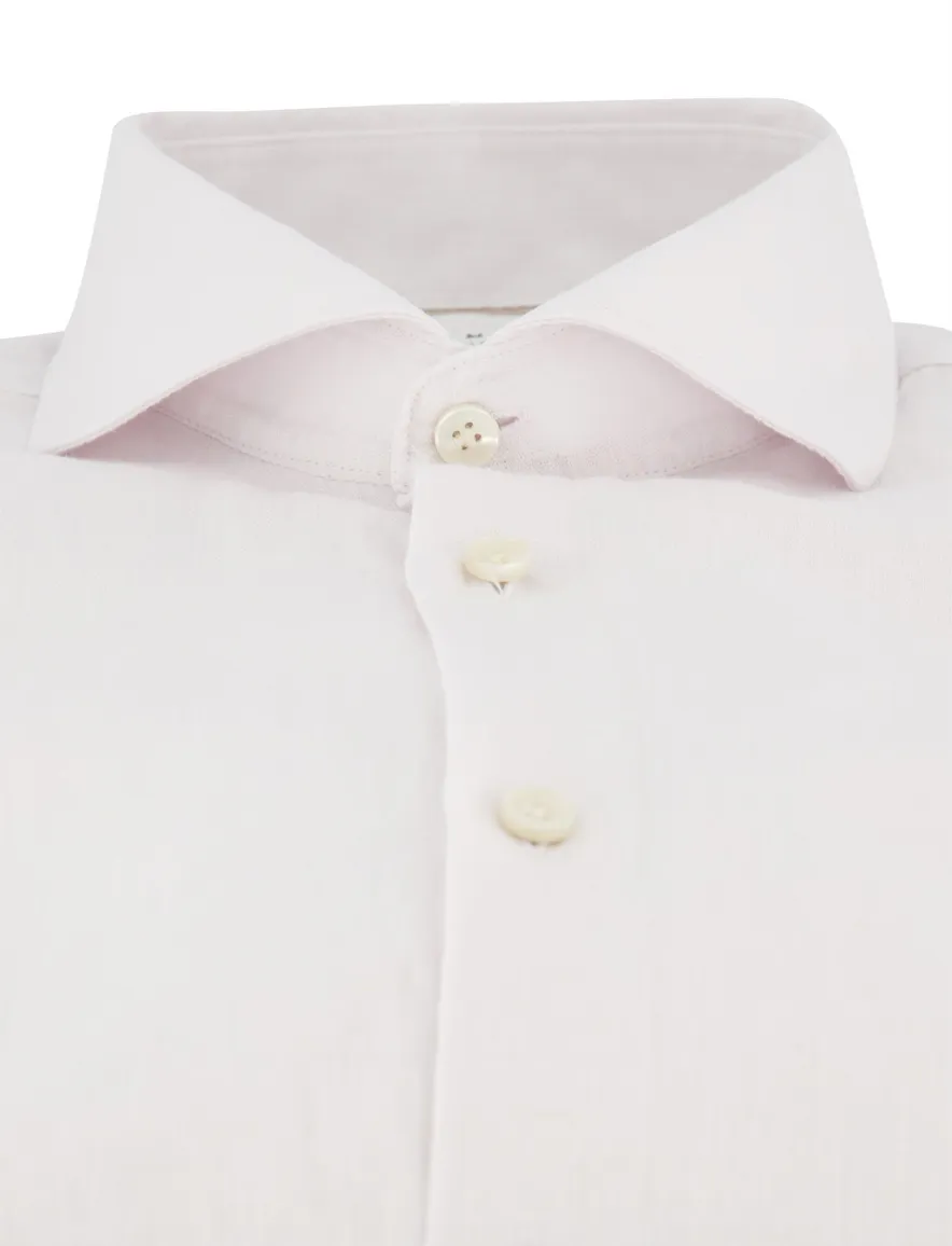 Wit linnen overhemd John Miller slim fit extra lange mouw