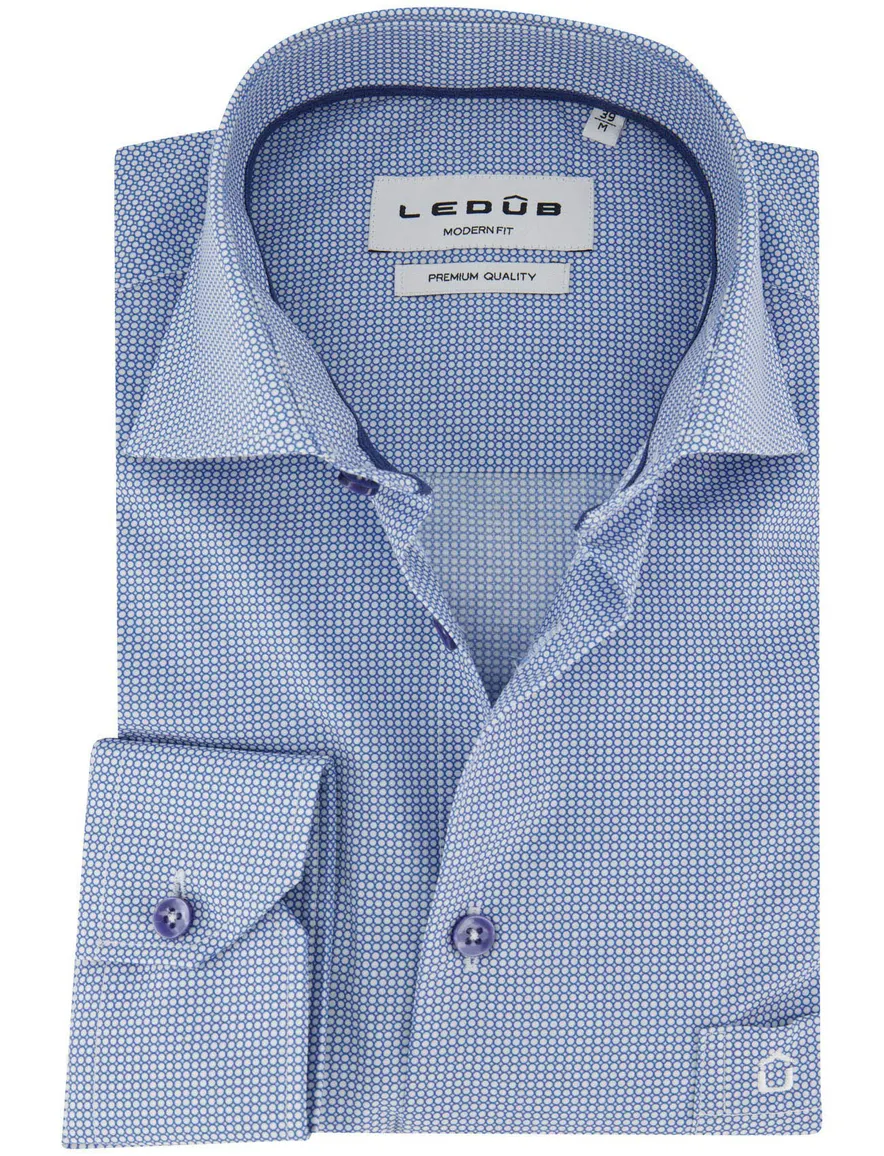 Overhemd Ledub blauw 702147-16