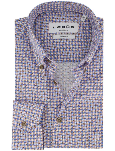 Ledub Overhemd Ledub Modern Fit blauw