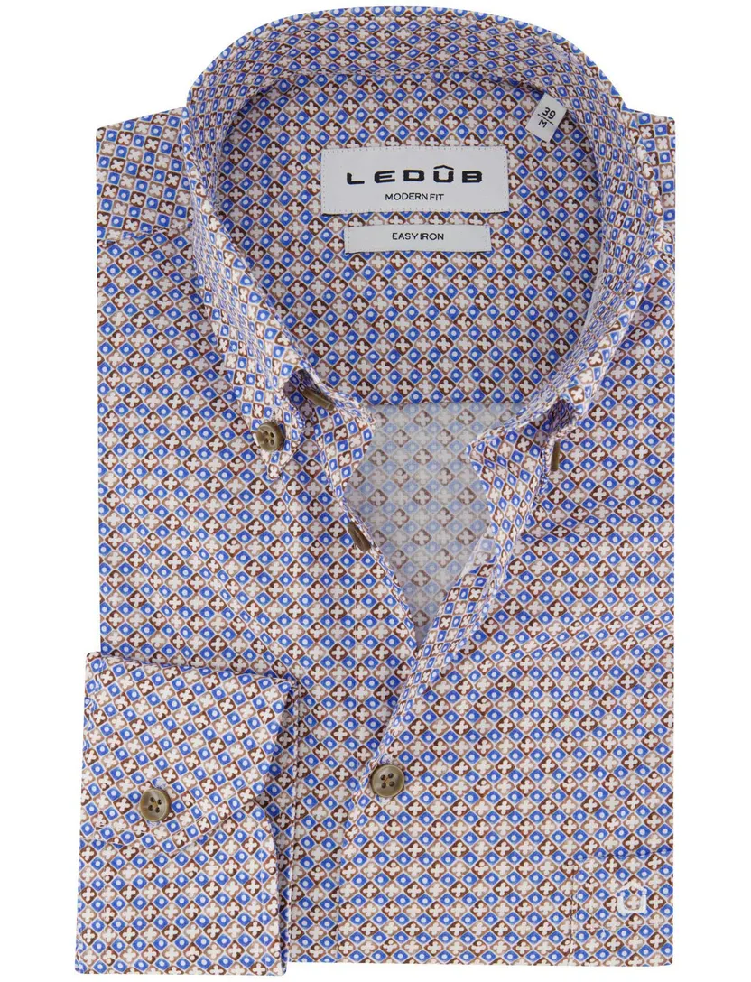 Overhemd Ledub Modern Fit blauw