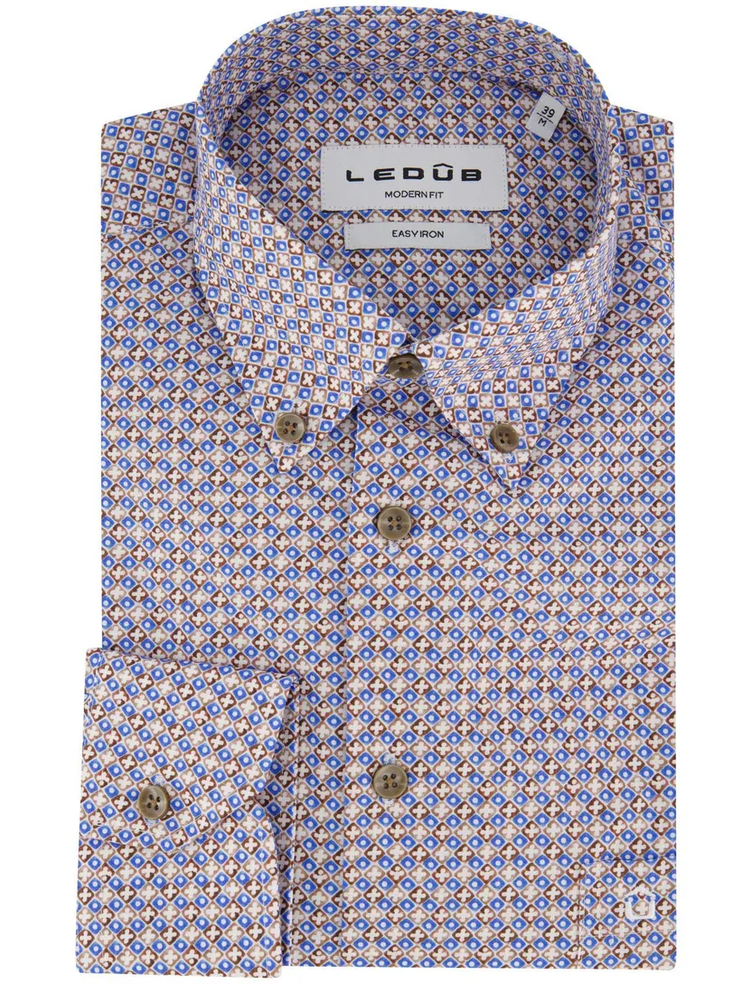 Overhemd Ledub Modern Fit blauw