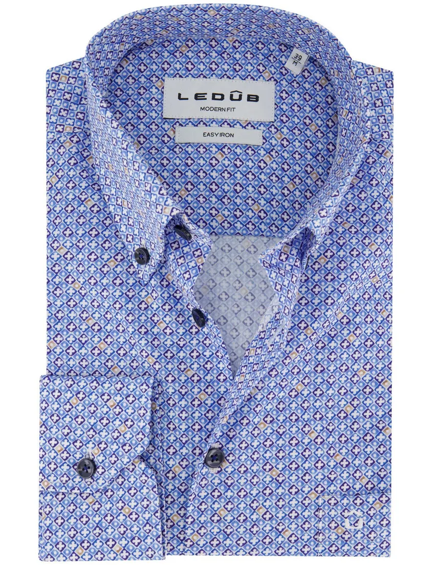 Overhemd Ledub blauw 702154-14