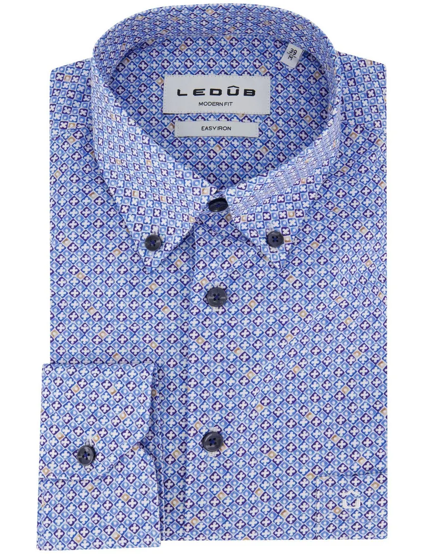 Overhemd Ledub Modern Fit blauw