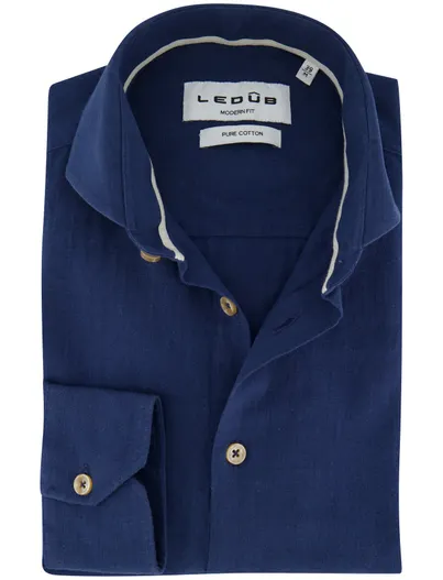 Ledub Overhemd Ledub Modern Fit donkerblauw