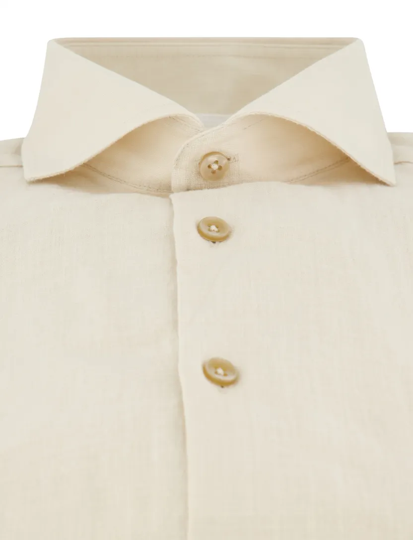 Overhemd Ledub Modern Fit beige