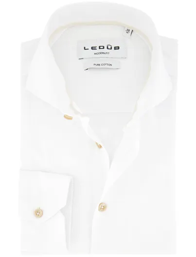 Ledub Overhemd Ledub Modern Fit wit