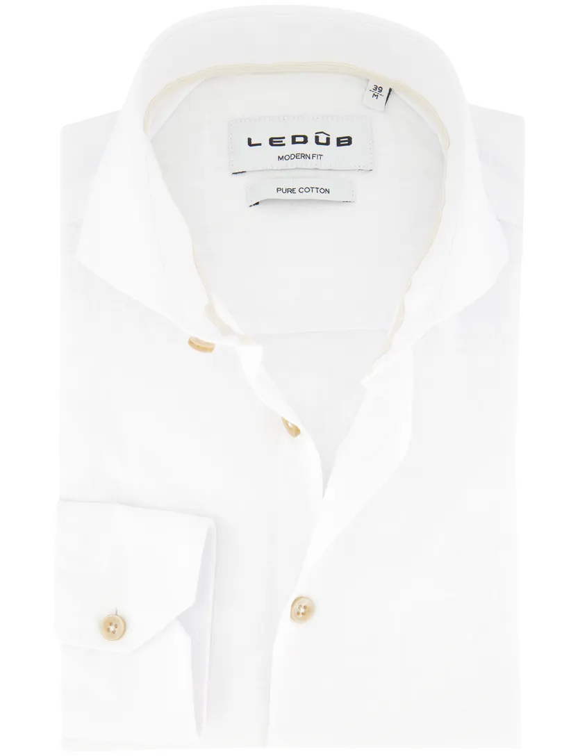 Overhemd Ledub Modern Fit wit