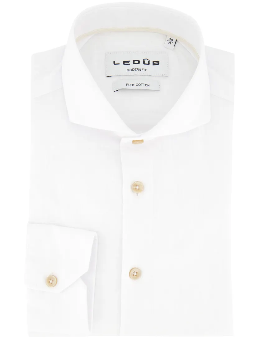 Overhemd Ledub Modern Fit wit