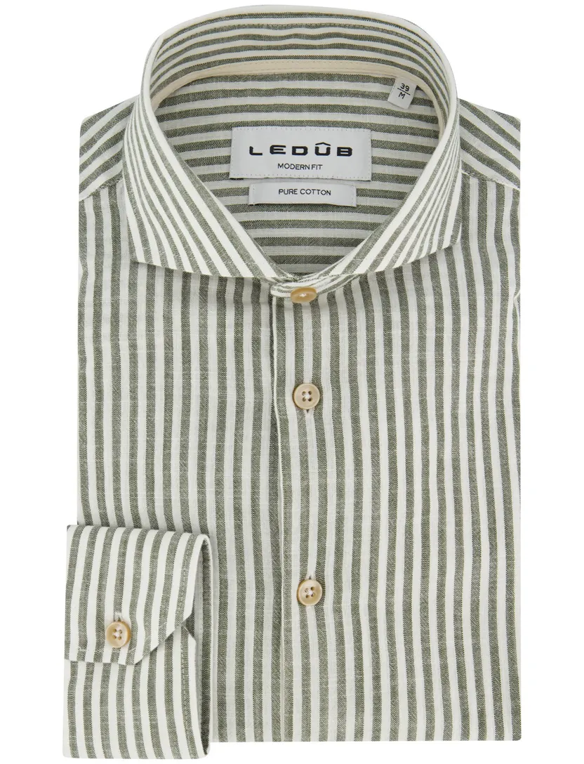 Overhemd Ledub Modern Fit groen