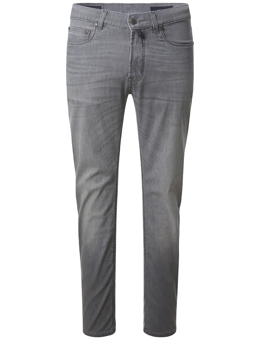 Katoenen broek Pierre Cardin grijs normale fit
