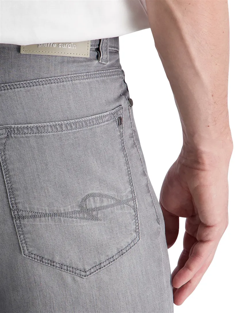 Katoenen broek Pierre Cardin grijs normale fit