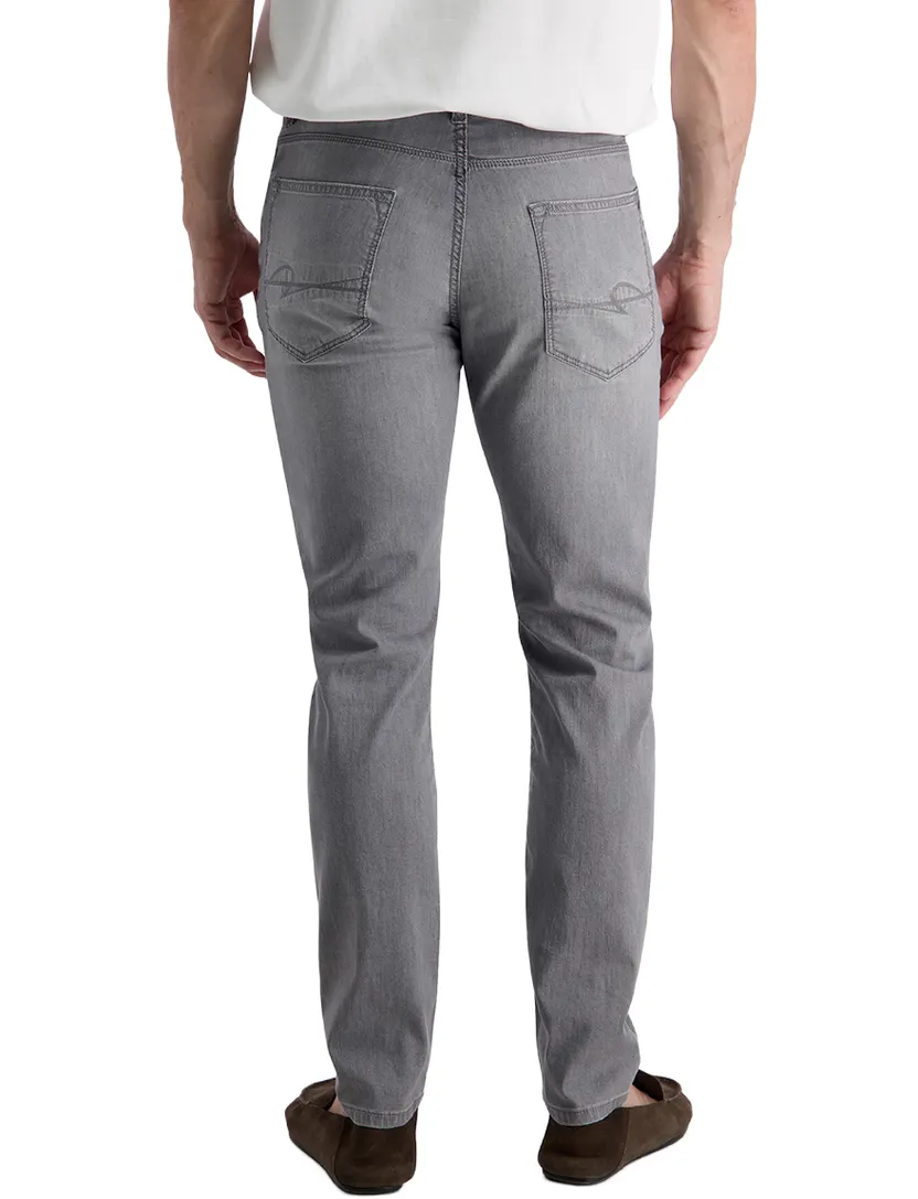 Katoenen broek Pierre Cardin grijs normale fit