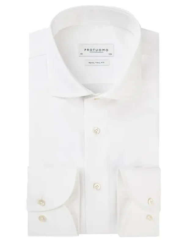 Wit overhemd royal twill Profuomo slim fit