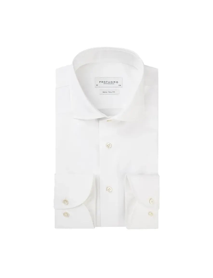 Wit overhemd royal twill Profuomo slim fit