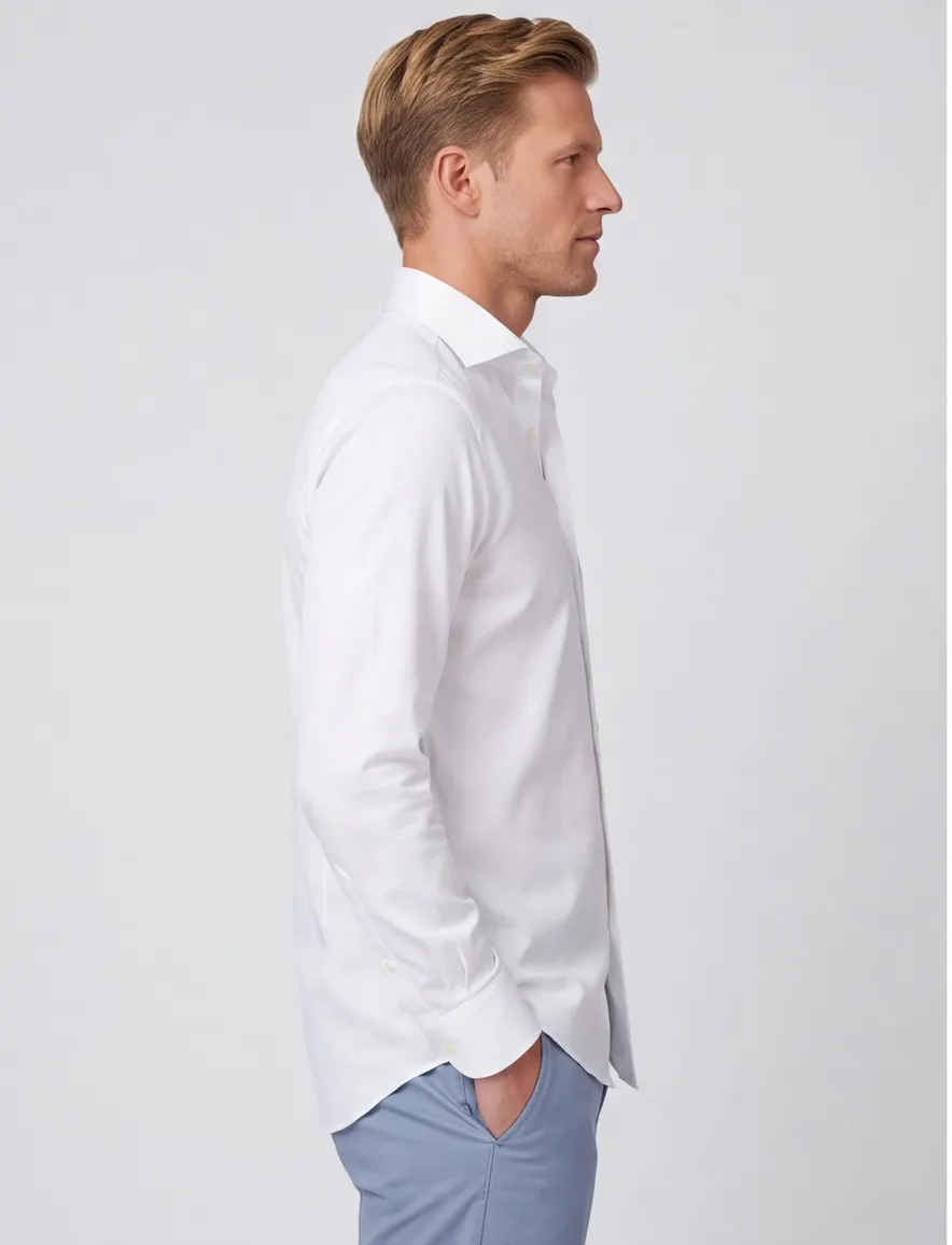 Profuomo Royal twill overhemd wit