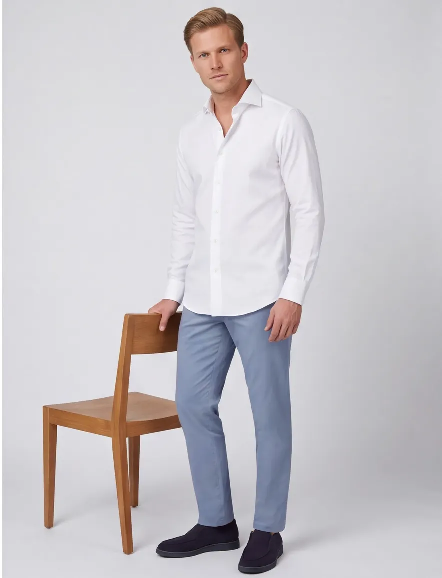 Profuomo Royal twill overhemd wit