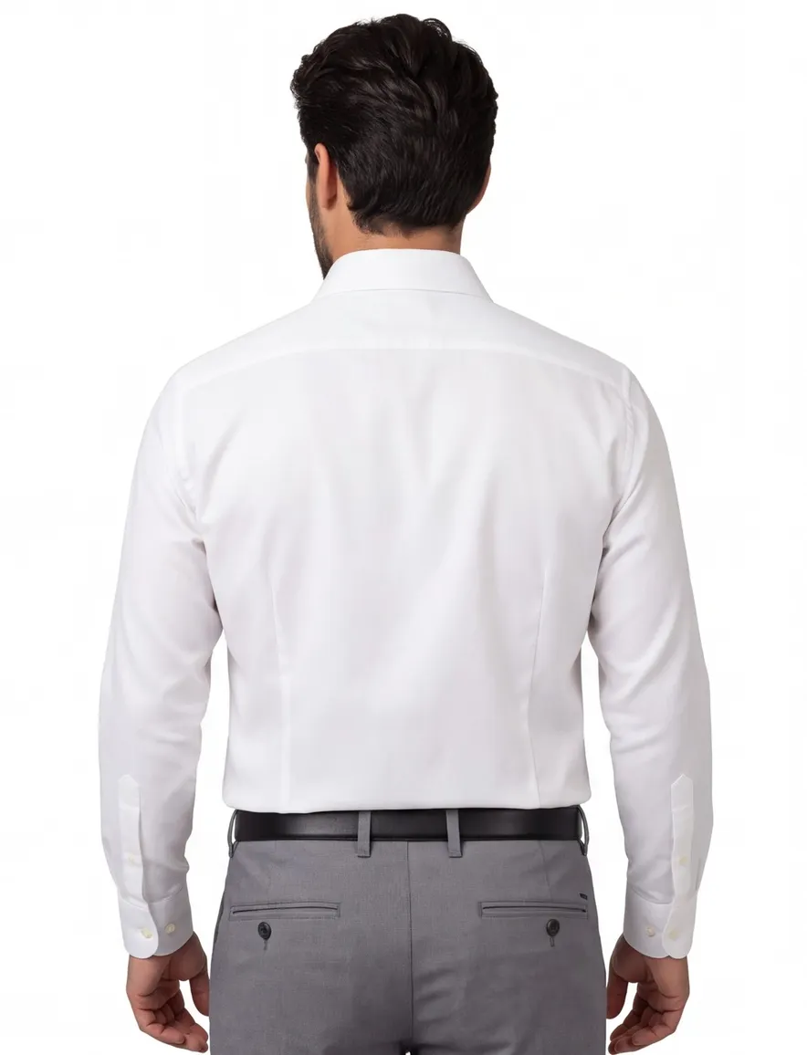 Profuomo Royal twill overhemd wit ml 7