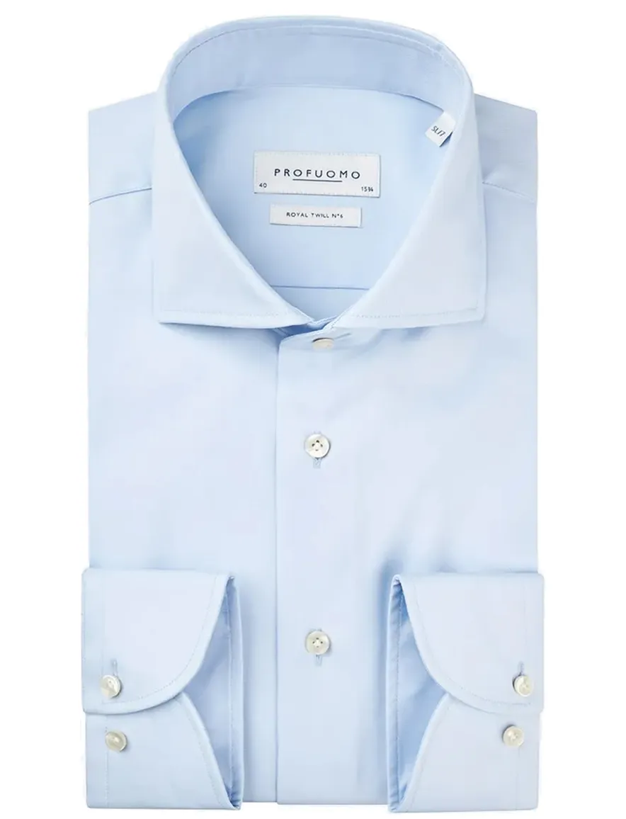 Profuomo lichtblauw overhemd royal twill