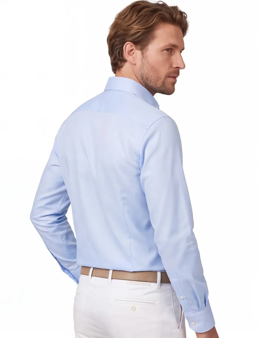 Profuomo Royal twill overhemd lichtblauw ml 7