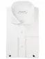 Profuomo twill mouwlengte 7 overhemd wit dubbele manchet