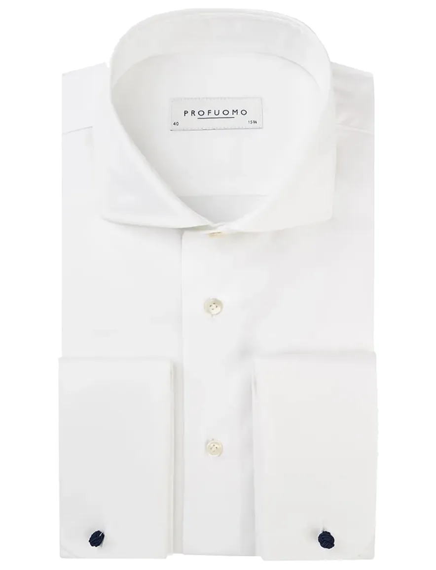Wit overhemd Profuomo royal twill no.7 slim fit