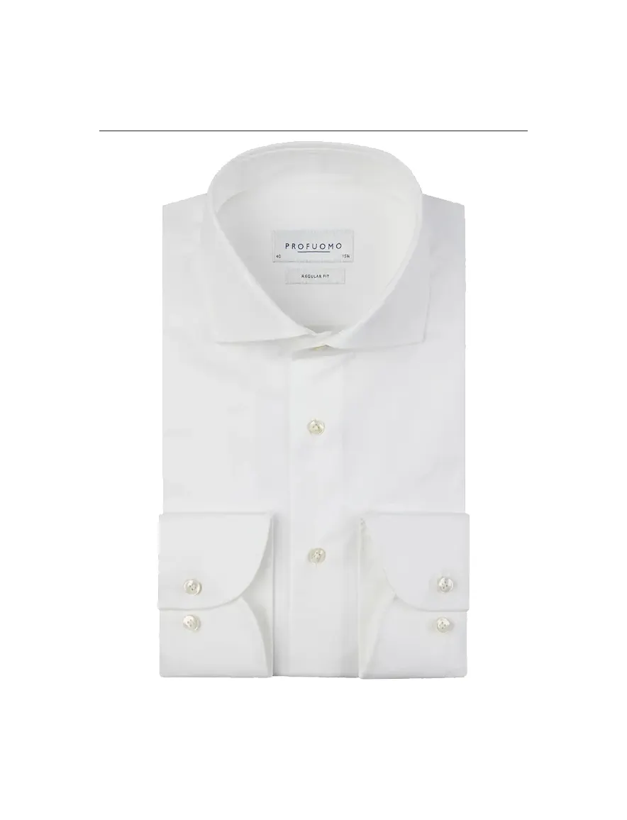 Profuomo Royal twill overhemd wit