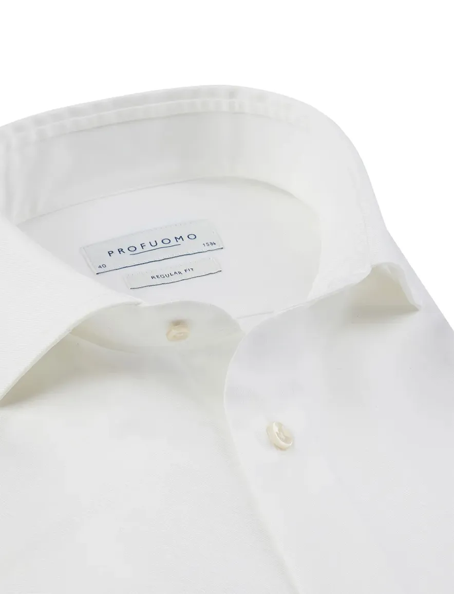 Profuomo Royal twill overhemd wit