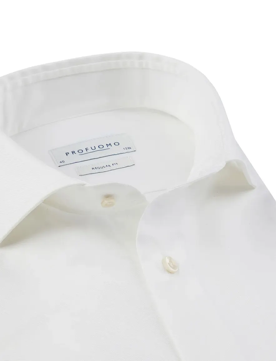 Profuomo Royal twill overhemd wit