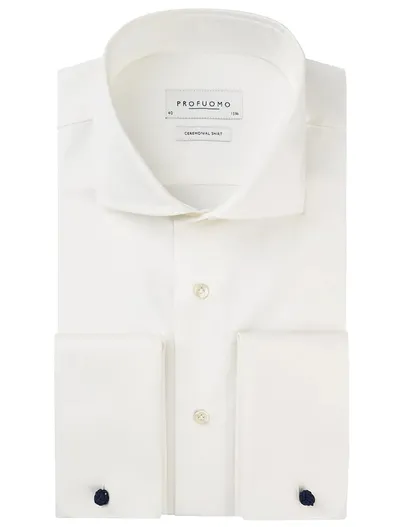 Profuomo Overhemd wit Profuomo ceremonial slim fit