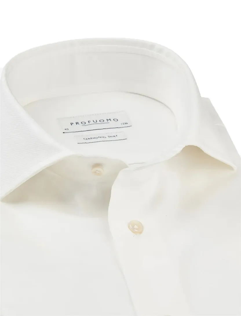 Overhemd wit Profuomo ceremonial slim fit