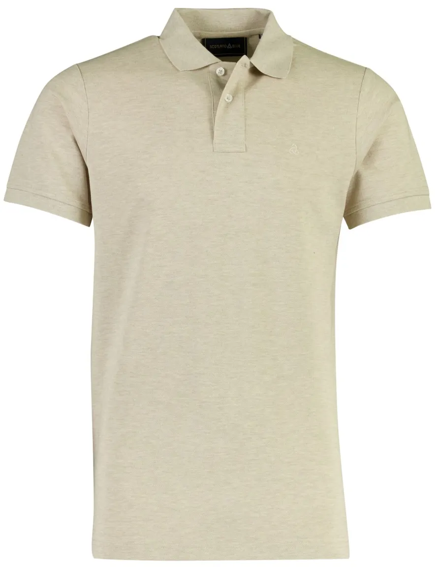 Scotland Blue Fang poloshirt beige pique