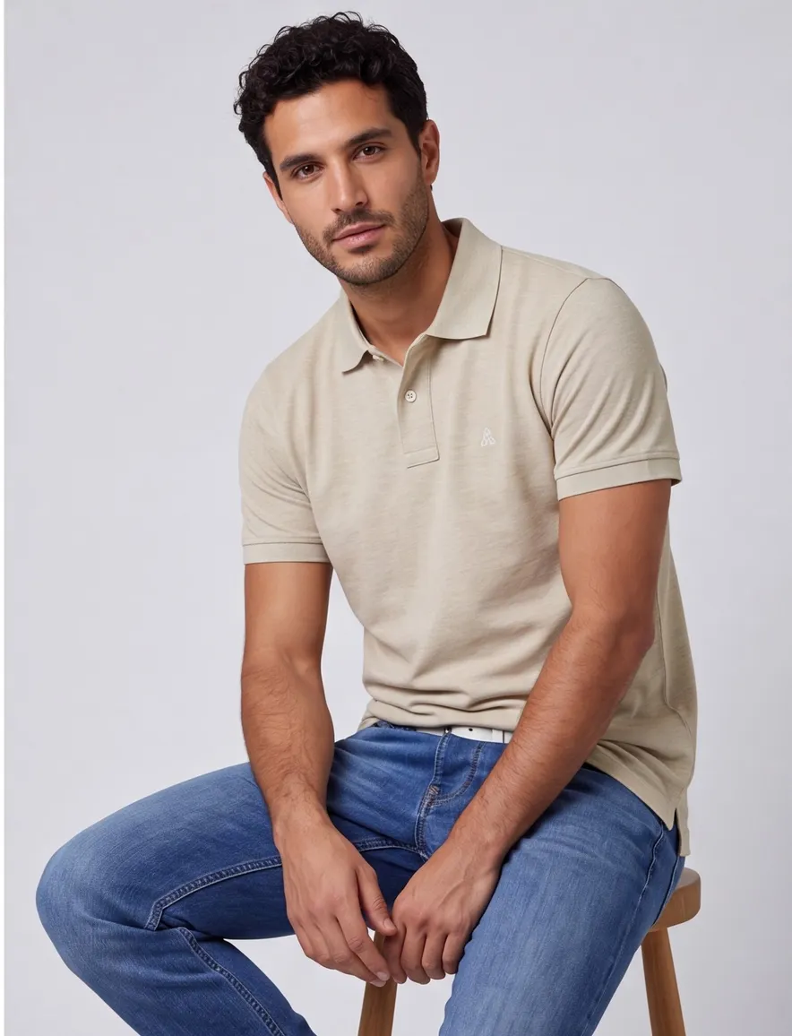Poloshirts Scotland Blue beige