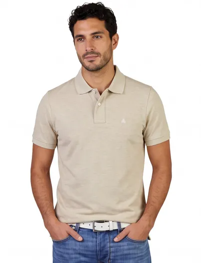 Scotland Blue Scotland Blue Fang poloshirt beige pique