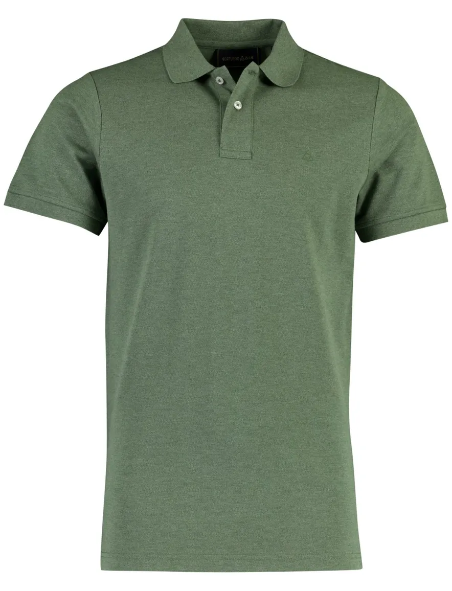 Scotland Blue Fang poloshirt groen pique
