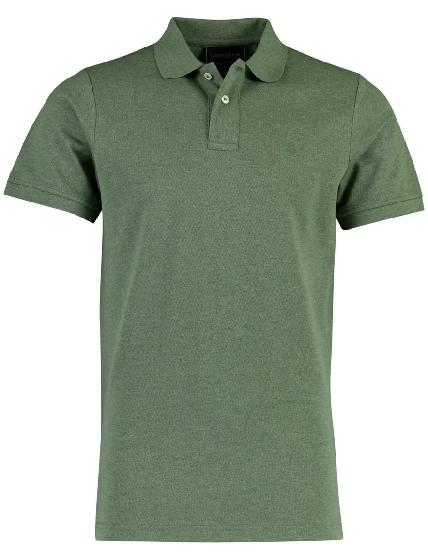 Scotland Blue Fang poloshirt groen pique