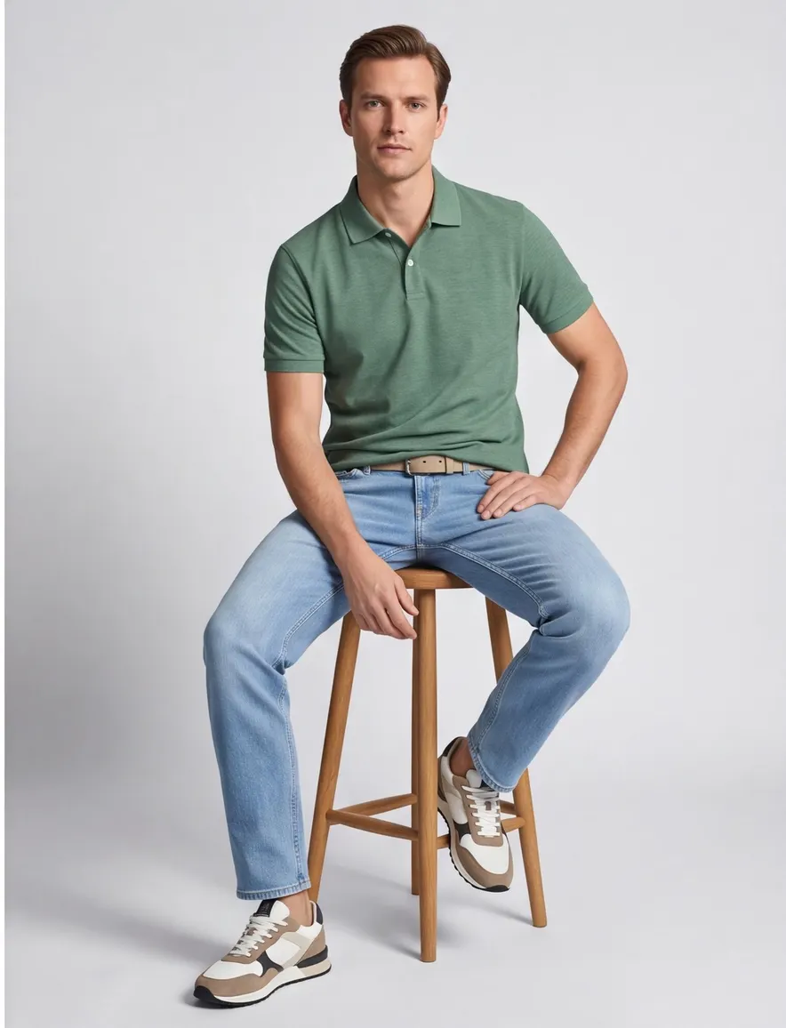 Poloshirts Scotland Blue groen