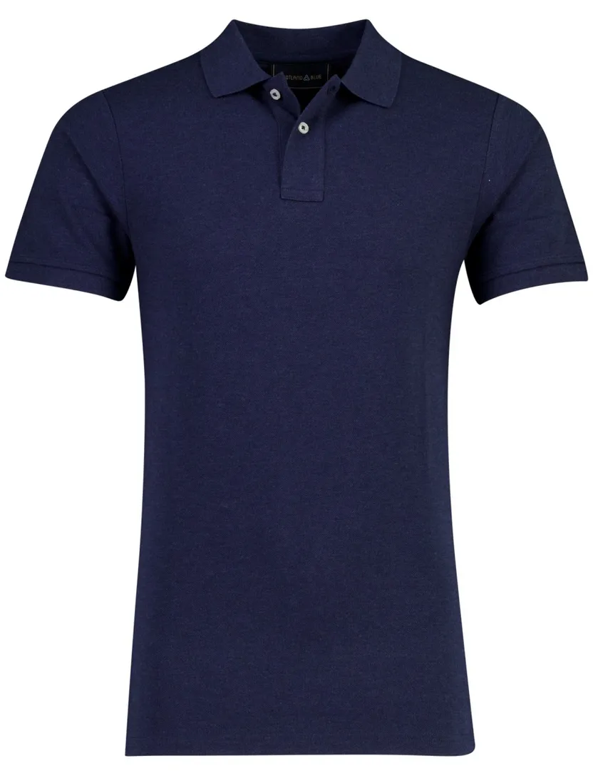 Poloshirt Scotland Blue donkerblauw piqué katoen