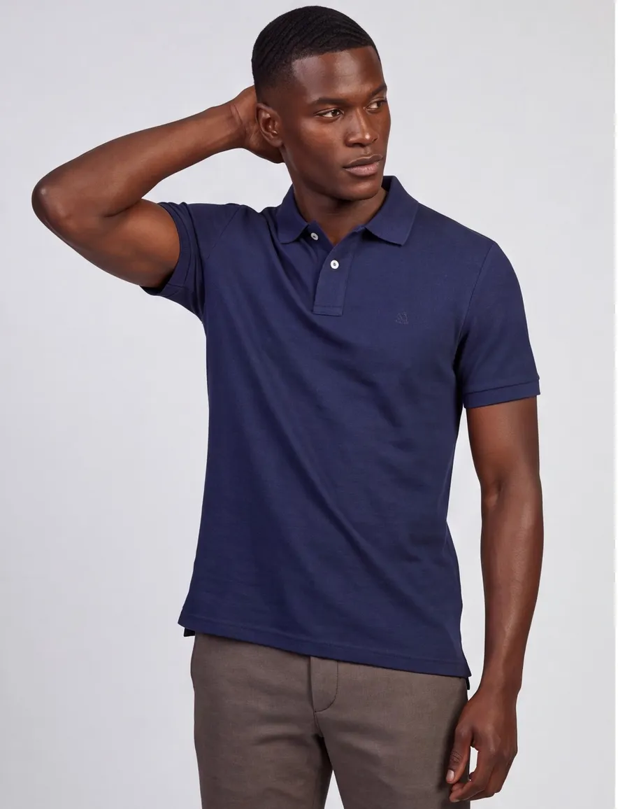 Poloshirt Scotland Blue donkerblauw katoen