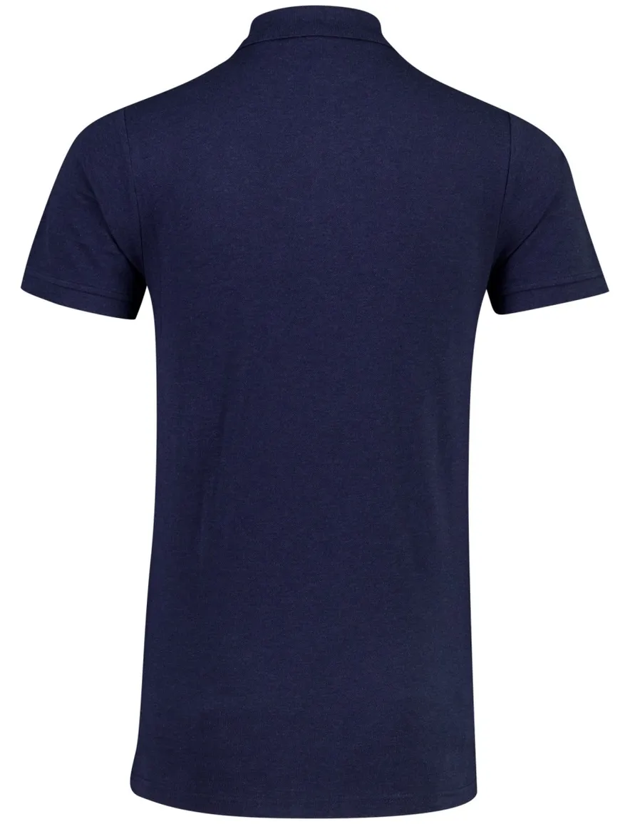Poloshirt Scotland Blue donkerblauw katoen