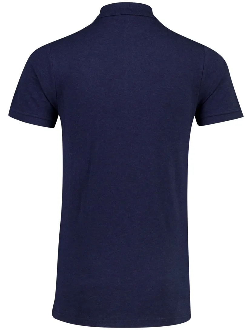 Poloshirt Scotland Blue donkerblauw piqué katoen