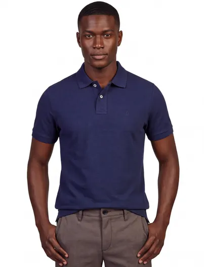 Scotland Blue Poloshirt Scotland Blue donkerblauw katoen