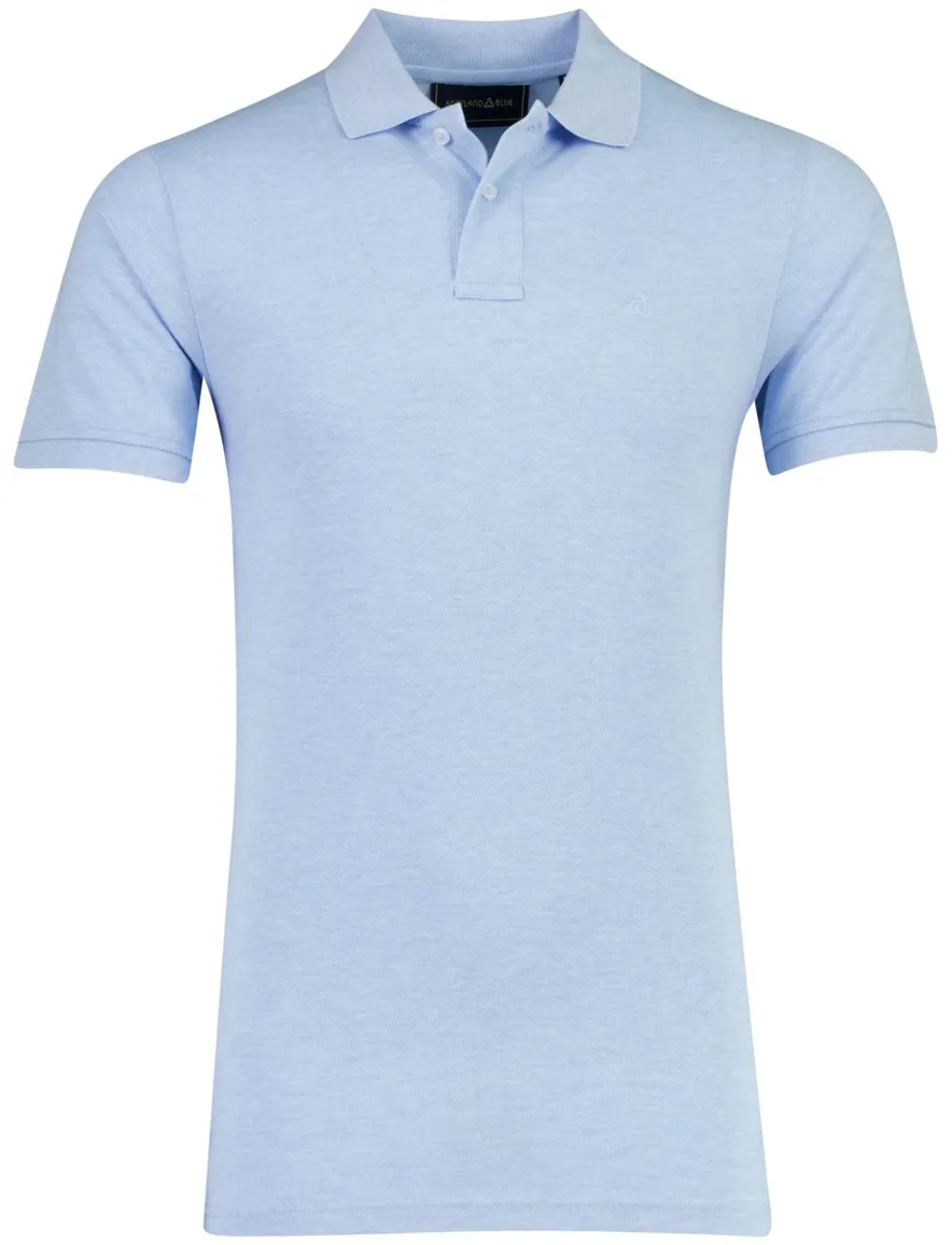 Scotland Blue poloshirt lichtblauw katoen