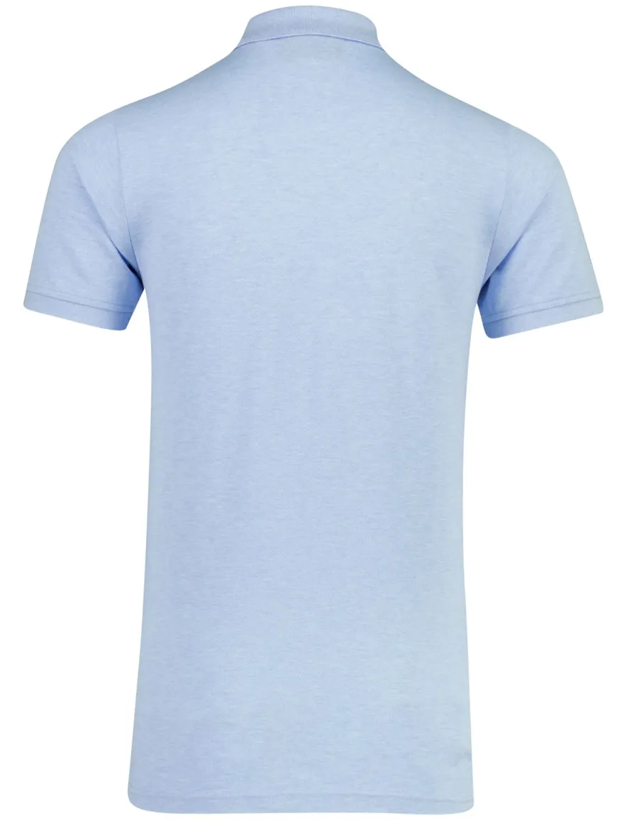 Scotland Blue poloshirt lichtblauw katoen