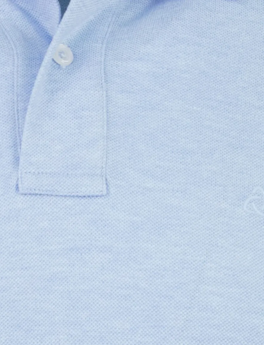 Scotland Blue poloshirt lichtblauw katoen