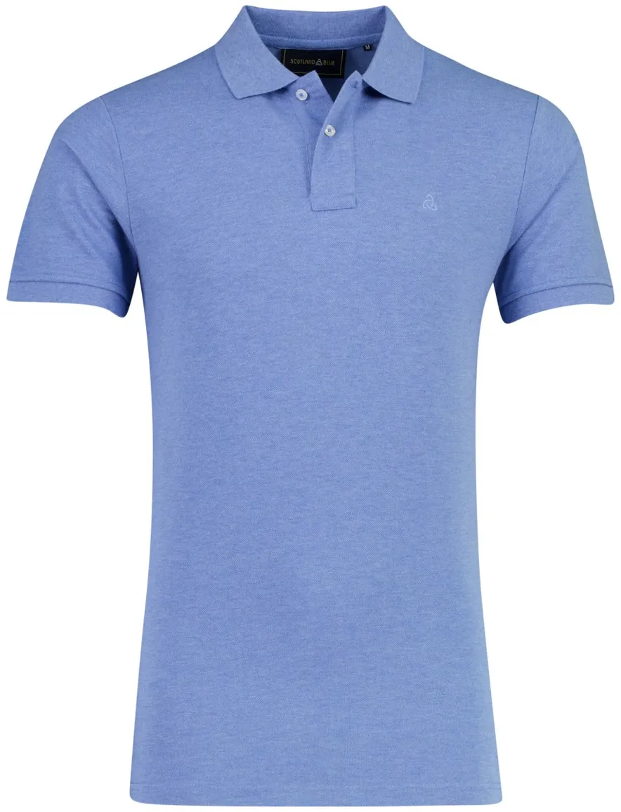 Poloshirt Scotland Blue blauw katoen