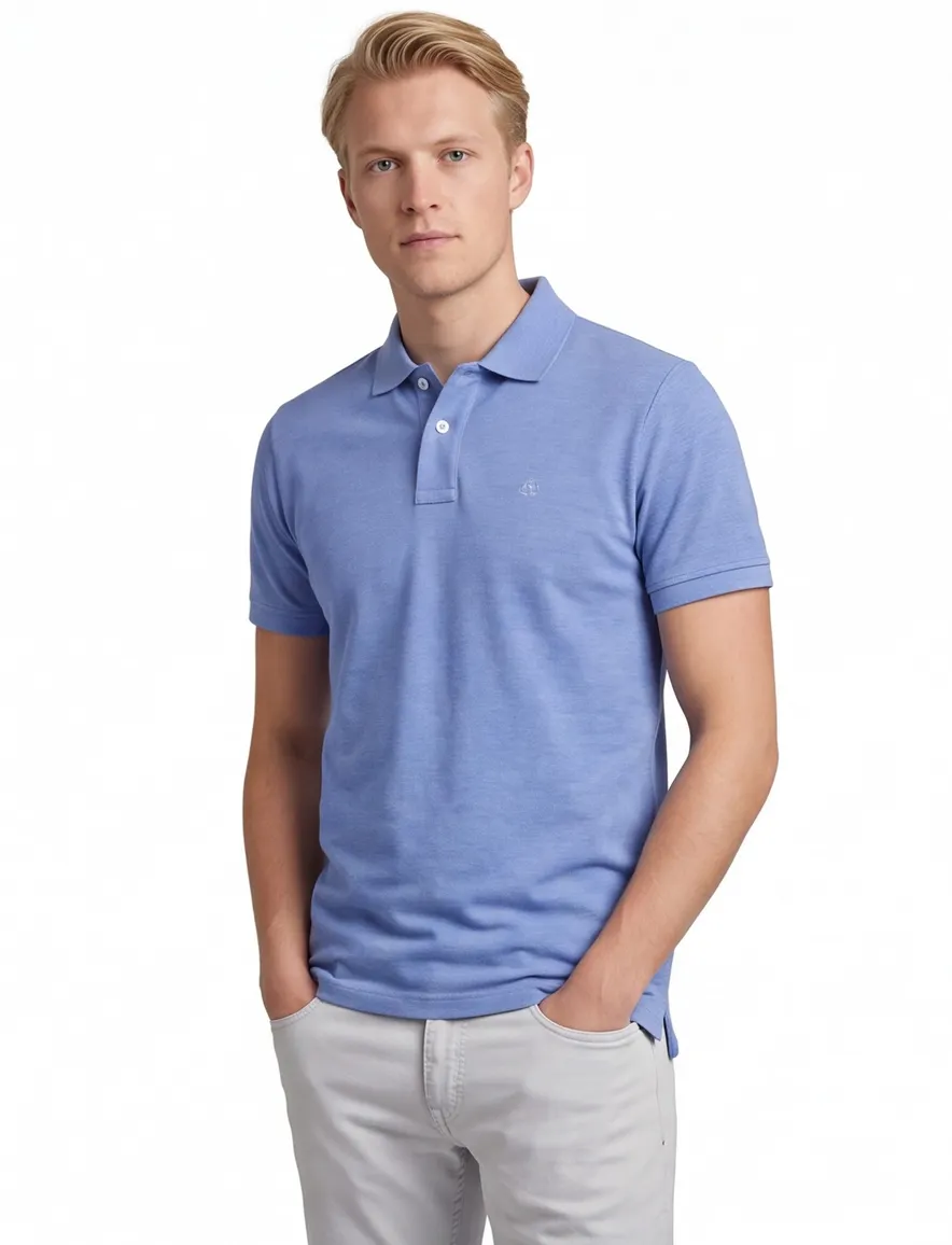 Scotland Blue poloshirt blauw katoen