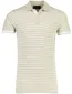 Poloshirt Scotland Blue beige gestreept katoen