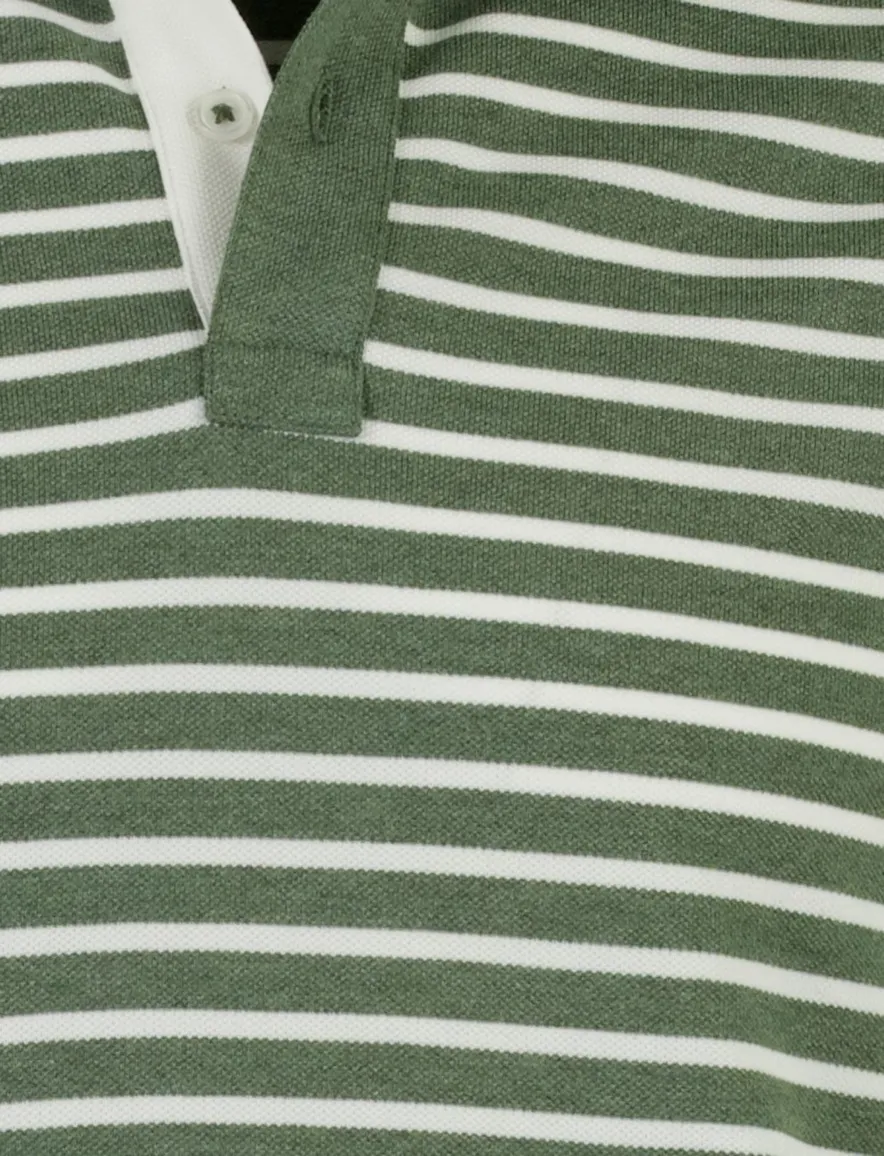 Scotland Blue Sage Green Otis Polo Stripe