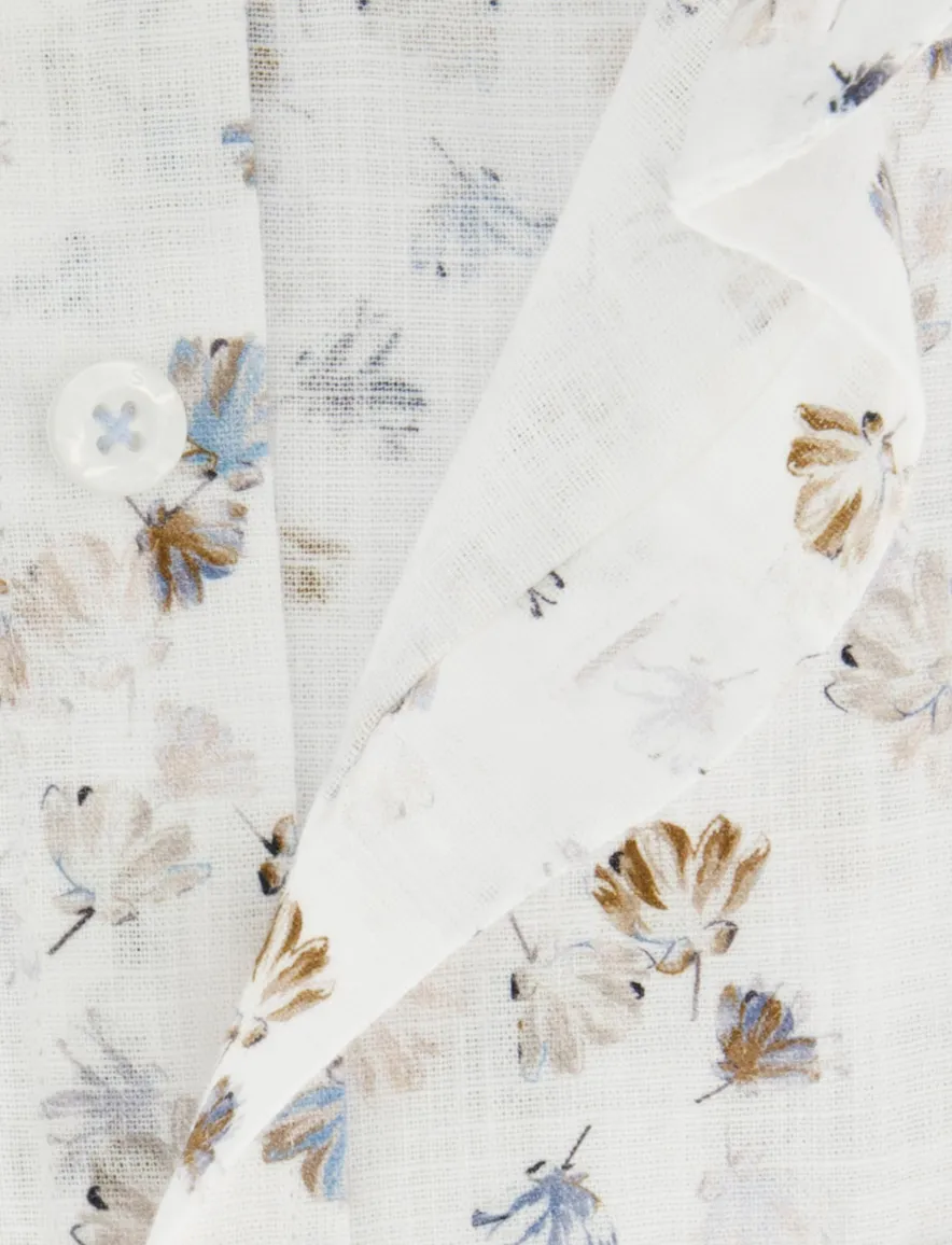 Overhemd State of Art bloemenprint wit